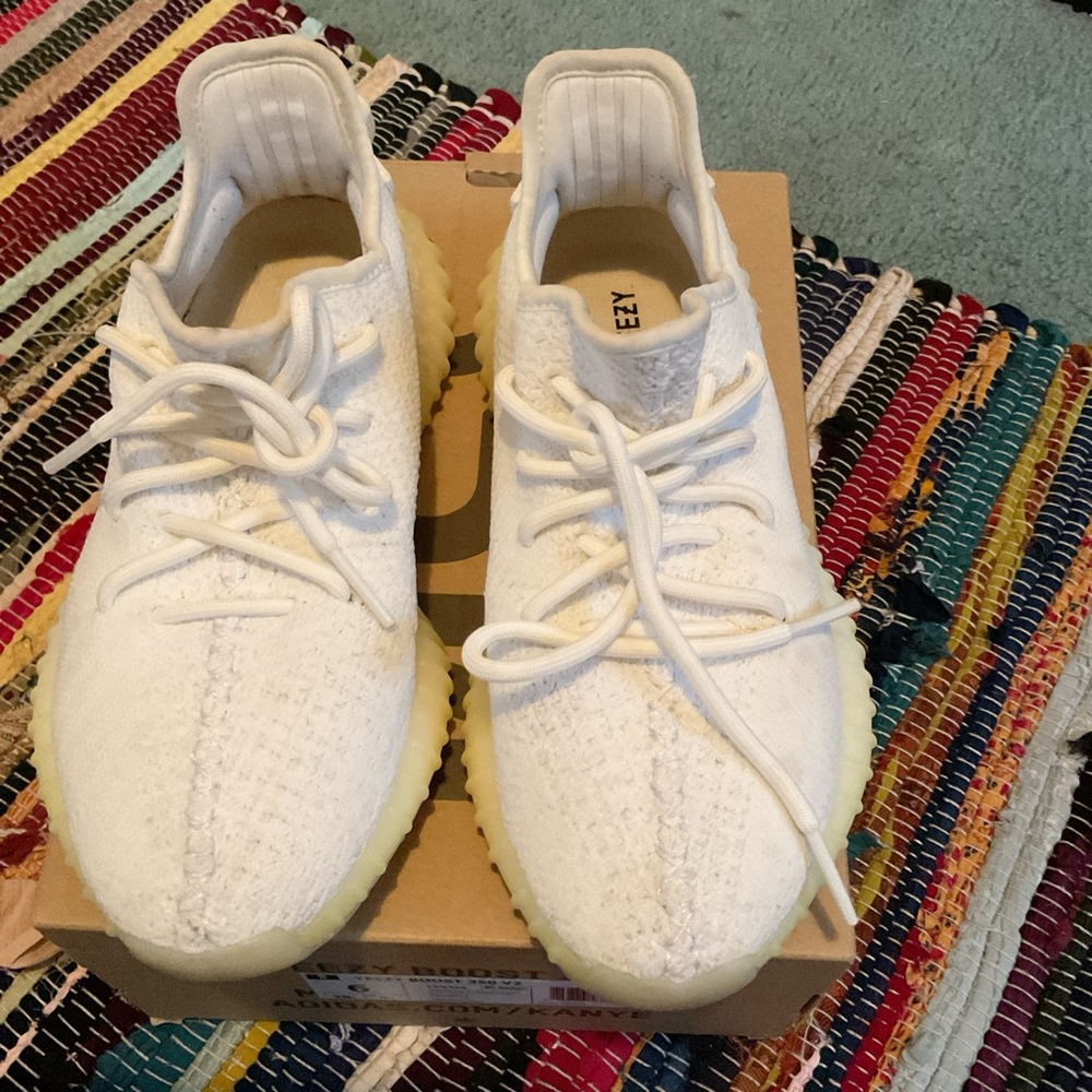 Yeezy Cream Knit Sneakers
